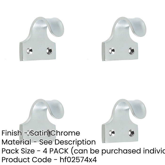 PACK Premium 50mm Satin Chrome Brass Sash Lifts Windows Window Fastener-1