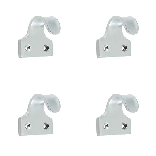 PACK Premium 50mm Satin Chrome Brass Sash Lifts Windows Window Fastener