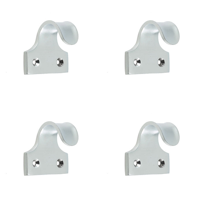 PACK Premium 50mm Satin Chrome Brass Sash Lifts Windows Window Fastener