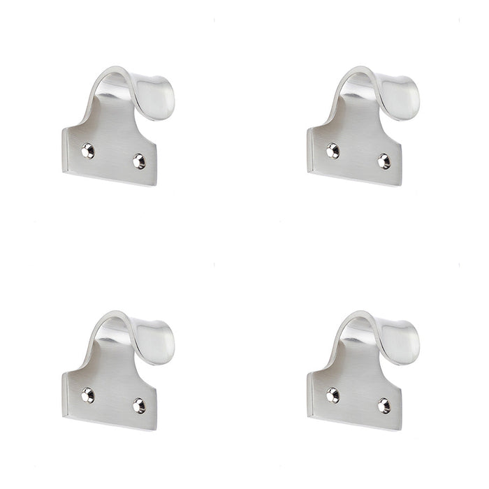 PACK Premium Brass Sash Lifts Satin Nickel Finish 50mm Window Fastener