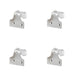 PACK Premium Brass Sash Lifts Satin Nickel Finish 50mm Window Fastener