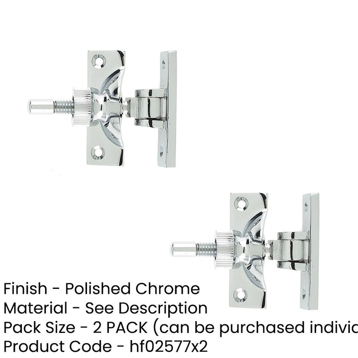 PACK Premium 55mm Polished Chrome Fasteners Modern Interiors Window Fastener (1)-1