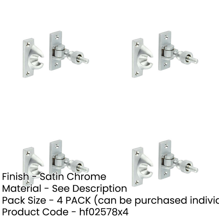 PACK Premium 55mm Satin Chrome Fasteners Durable Construction Window Fastener-1
