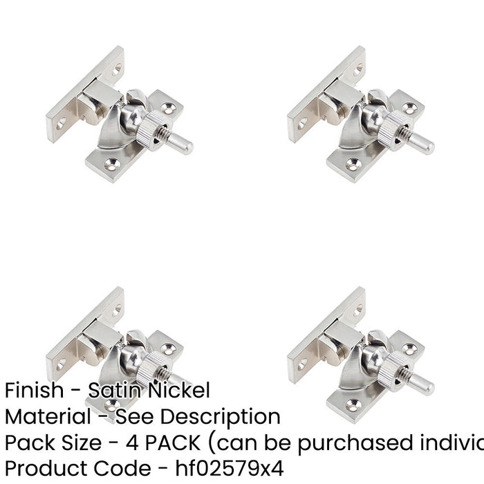 PACK Premium 55mm Satin Nickel Fasteners Durable Home Improvement Window Fastener-1