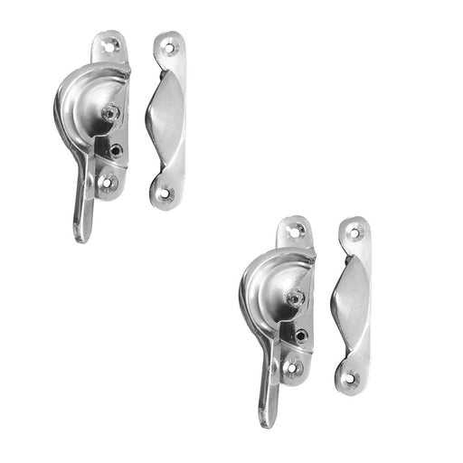 PACK Durable 65mm Polished Chrome Narrow Locking Fasteners Secure Assembly Window Fastener (1)