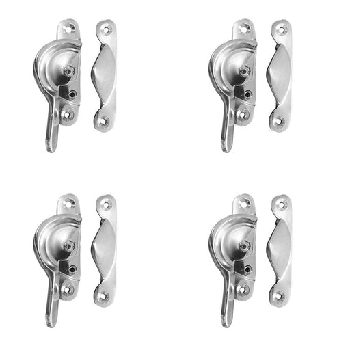 PACK Durable 65mm Polished Chrome Narrow Locking Fasteners Secure Assembly Window Fastener