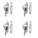 PACK Durable 65mm Polished Chrome Narrow Locking Fasteners Secure Assembly Window Fastener