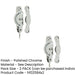 PACK Premium 65mm Narrow Fasteners Polished Chrome Secure Fixings Window Fastener (1)-1