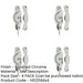 PACK Premium 65mm Narrow Fasteners Polished Chrome Secure Fixings Window Fastener-1