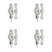 PACK Premium 65mm Narrow Fasteners Polished Chrome Secure Fixings Window Fastener