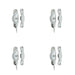 PACK Premium 65mm Satin Chrome Narrow Fasteners Secure Connections Window Fastener