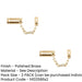 PACK Durable 200mm Polished Brass Security Door Chains Enhanced Home Safety Door Guard-1