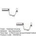 PACK Durable Polished Chrome Security Door Chains 200mm Door Guard-1
