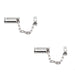 PACK Durable Polished Chrome Security Door Chains 200mm Door Guard