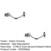 PACK Premium Heavy Duty Security Door Chains 200mm Satin Chrome Finish Door Guard-1