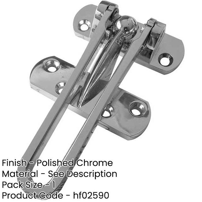 Premium Polished Chrome Security Door Guards Enhanced Protection Door Guard-1