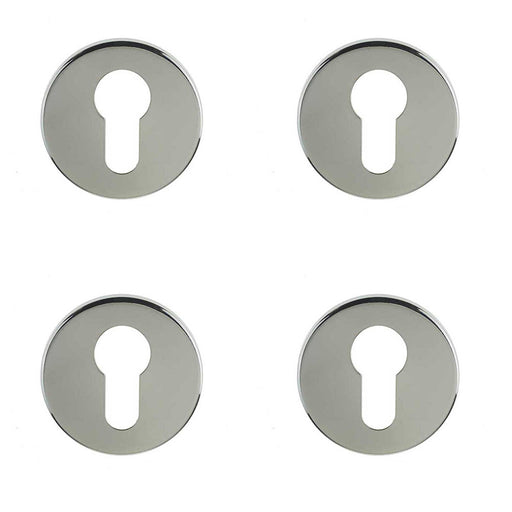 PACK Premium Polished Stainless Steel Euro Profile Escutcheons 52x5mm Grade Hole Cover