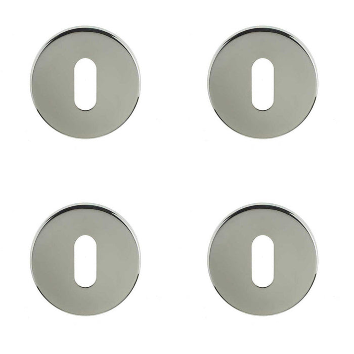 PACK Premium Polished Stainless Steel Keyway Escutcheons 52x5mm Grade Enhanced Durability Hole Cover