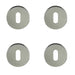 PACK Premium Polished Stainless Steel Keyway Escutcheons 52x5mm Grade Enhanced Durability Hole Cover