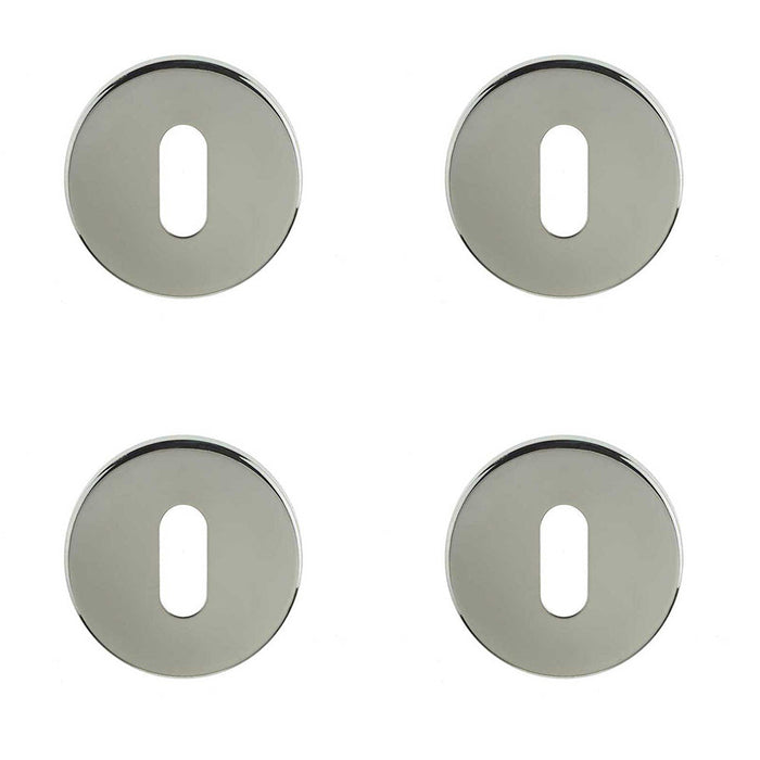 PACK Premium Polished Stainless Steel Keyway Escutcheons Grade 304, 52x8mm Hole Cover