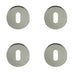 PACK Premium Polished Stainless Steel Keyway Escutcheons Grade 304, 52x8mm Hole Cover