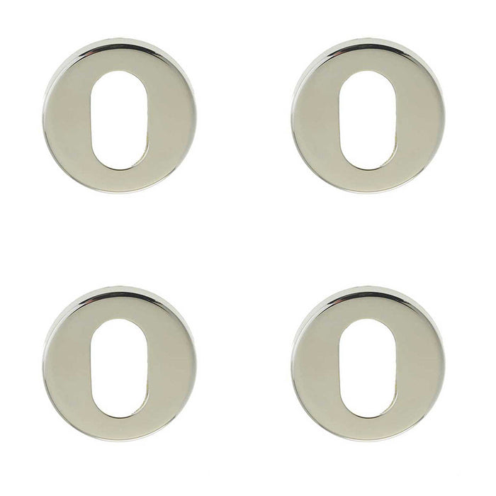 PACK Premium Polished Stainless Steel Oval Escutcheons Grade 304, 52x8mm Hole Cover