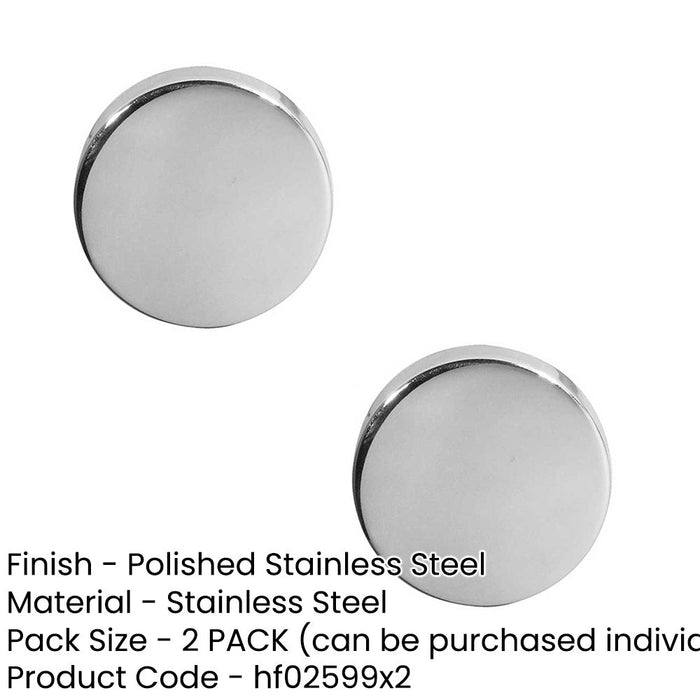 PACK Polished Stainless Steel Escutcheons 52x5mm Grade Durable Finishing Hole Cover (1)-1