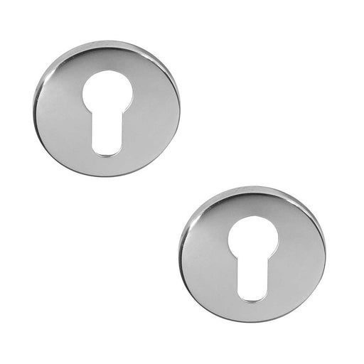 PACK Premium Stainless Steel Euro Profile Escutcheons 52x5mm Grade Grade Satin Finish Hole Cover (1)