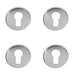 PACK Premium Stainless Steel Euro Profile Escutcheons 52x5mm Grade Grade Satin Finish Hole Cover