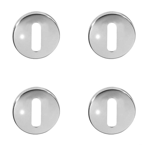 PACK Premium Stainless Steel Keyway Escutcheons Grade 304, 52x5mm, Satin Finish Hole Cover