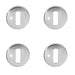 PACK Premium Stainless Steel Keyway Escutcheons Grade 304, 52x5mm, Satin Finish Hole Cover