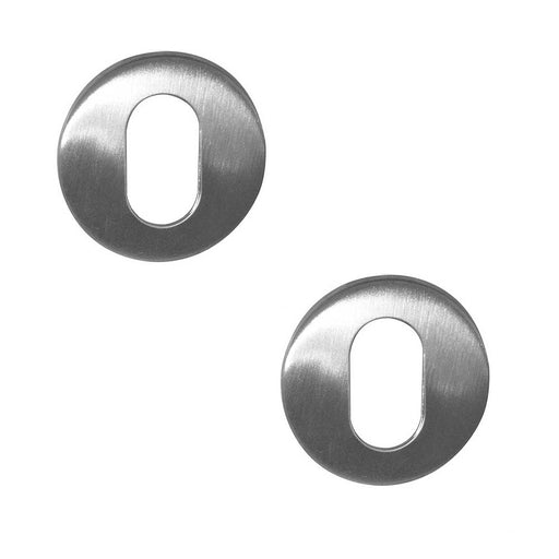 PACK Premium Grade Satin Stainless Steel Oval Profile Escutcheons 52x5mm Hole Cover (1)