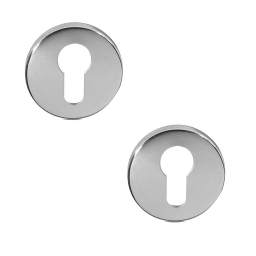 PACK Premium Satin Stainless Steel Euro Profile Escutcheons Grade 304, 52x8mm Hole Cover (1)