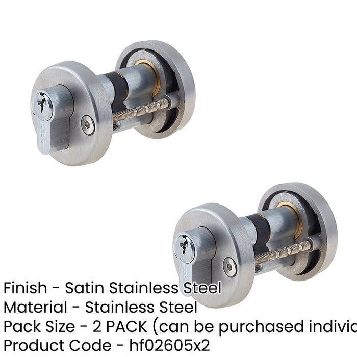 PACK Armoured Escutcheon Grade Satin Stainless Steel Enhanced Security Hole Cover (1)-1