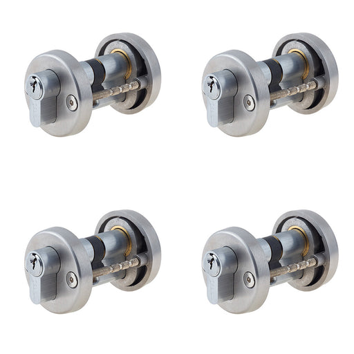 PACK Armoured Escutcheon Grade Satin Stainless Steel Enhanced Security Hole Cover