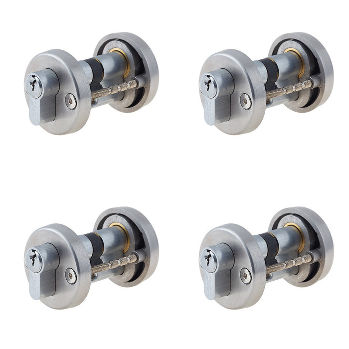 PACK Armoured Escutcheon Grade Satin Stainless Steel Enhanced Security Hole Cover