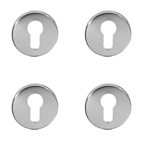 PACK Satin Stainless Steel Euro Profile Escutcheons 52x8mm Grade Premium Quality Hole Cover