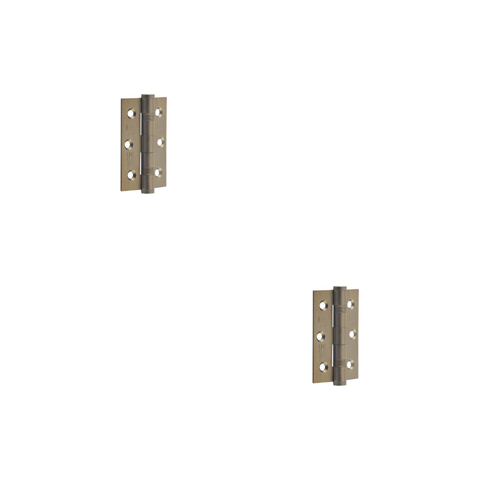 PACK Premium Stainless Steel Grade Ball Bearing Hinge Antique Brass Finish, 76x50mm Door Hinges (1)