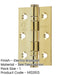 High-Quality Stainless Steel Grade Ball Bearing Hinge 76x50mm with Brass Finish Door Hinges-1