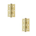 PACK High-Quality Stainless Steel Grade Ball Bearing Hinge 76x50mm with Brass Finish Door Hinges (1)