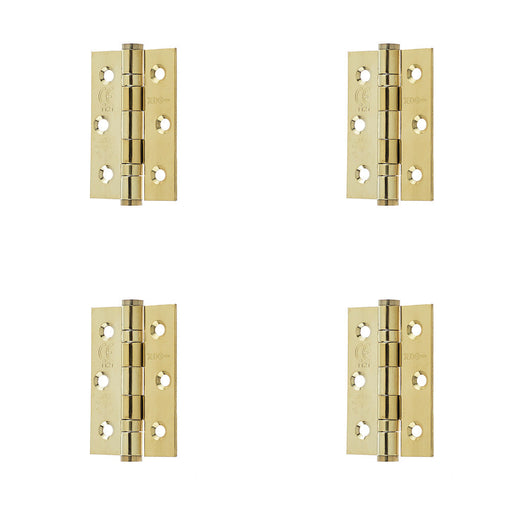 PACK High-Quality Stainless Steel Grade Ball Bearing Hinge 76x50mm with Brass Finish Door Hinges
