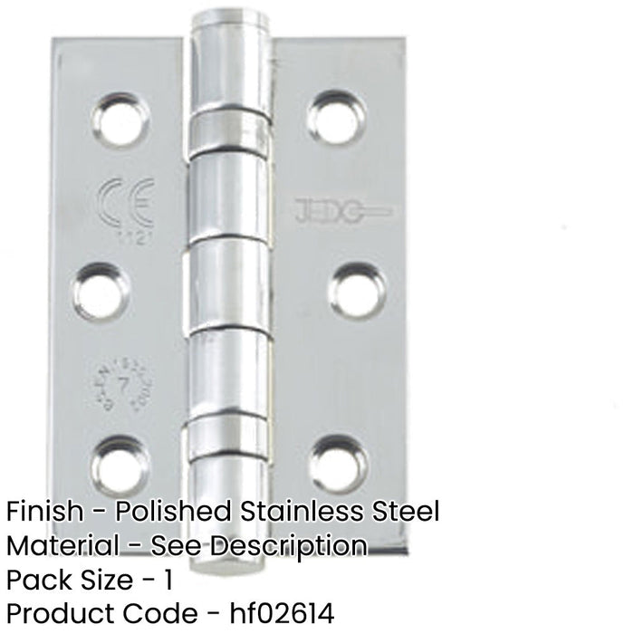 Premium Stainless Steel Grade Ball Bearing Hinge 76mm 50mm Polished Finish Door Hinges-1