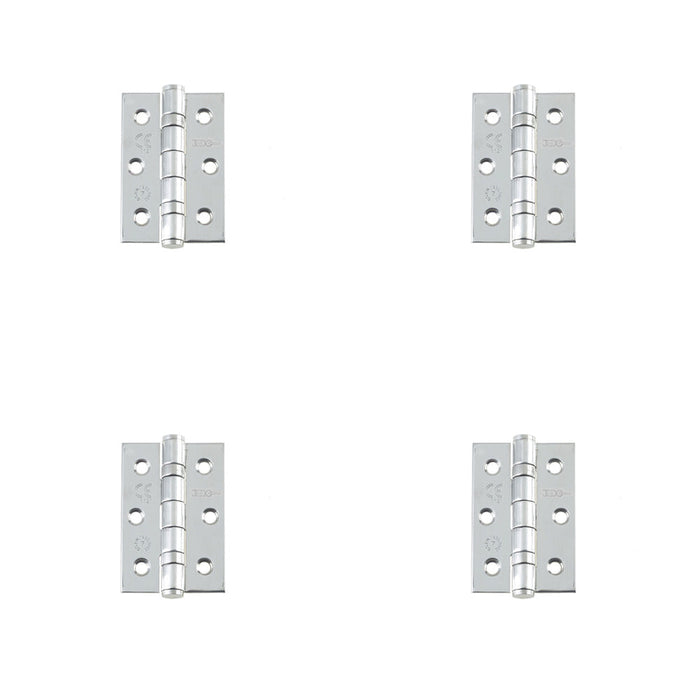 PACK Premium Stainless Steel Grade Ball Bearing Hinge 76mm 50mm Polished Finish Door Hinges