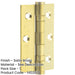 Premium Stainless Steel Grade Ball Bearing Hinge 76x50mm with Satin Brass Finish Door Hinges-1
