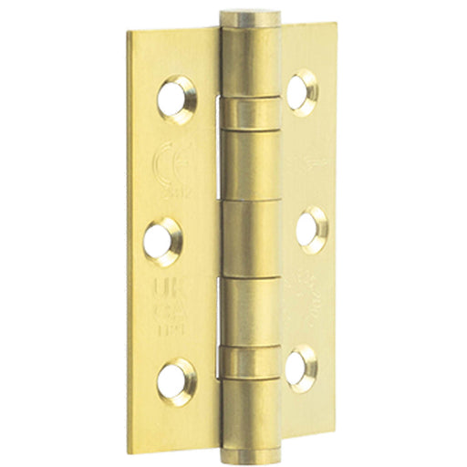 Premium Stainless Steel Grade Ball Bearing Hinge 76x50mm with Satin Brass Finish Door Hinges