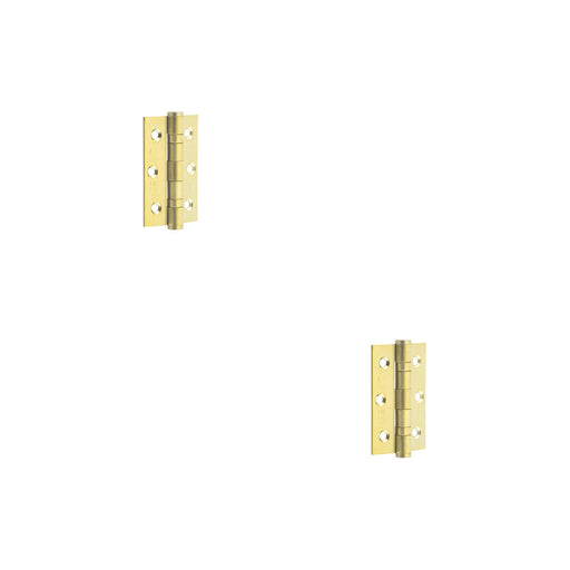 PACK Premium Stainless Steel Grade Ball Bearing Hinge 76x50mm with Satin Brass Finish Door Hinges (1)