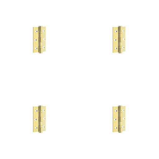 PACK Premium Stainless Steel Grade Ball Bearing Hinge 76x50mm with Satin Brass Finish Door Hinges