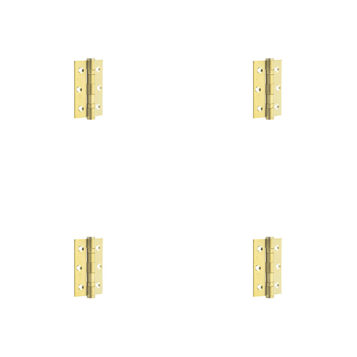 PACK Premium Stainless Steel Grade Ball Bearing Hinge 76x50mm with Satin Brass Finish Door Hinges