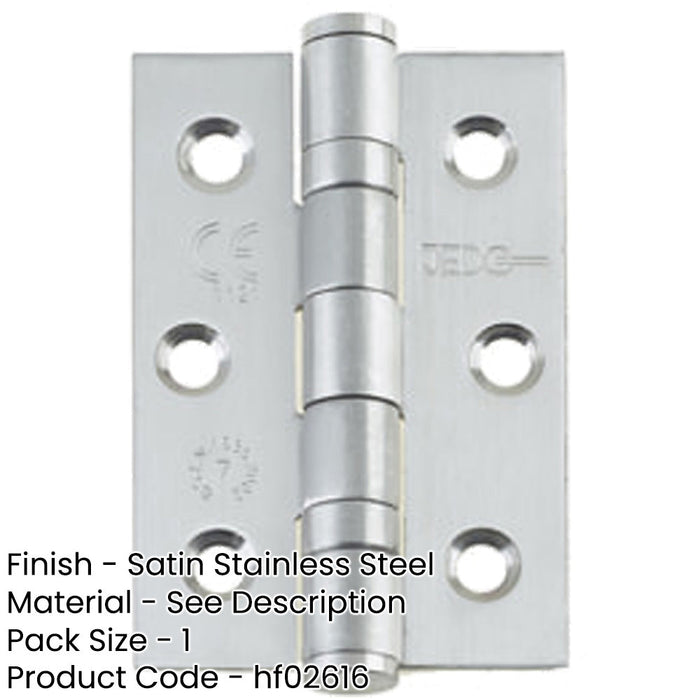 Durable Stainless Steel Grade Ball Bearing Hinge 76x50mm Satin Finish Door Hinges-1