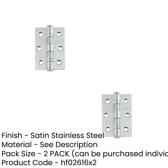 PACK Durable Stainless Steel Grade Ball Bearing Hinge 76x50mm Satin Finish Door Hinges (1)-1